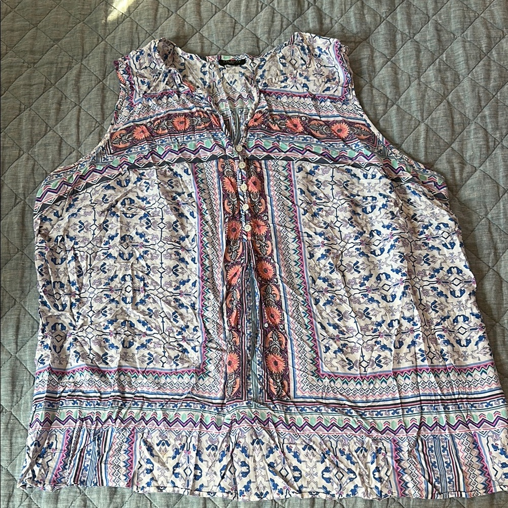Talbots Multicolor Sleeveless Blouse